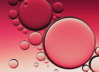 Oil Bubbles Isolated on White Background, Closeup Collagen Emulsion in Water. Illustration. Gold Serum Droplets.