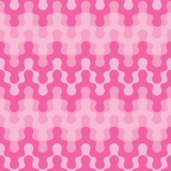 Pink Round Chevron pattern repeats seamlessly.