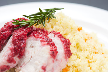 turkey with cranberry sauce shipping business lunch
