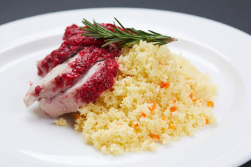 turkey with cranberry sauce shipping business lunch