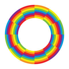 Obraz premium vector rainbow round wheel circle
