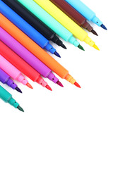 Felt-tip pens isolated on a white background