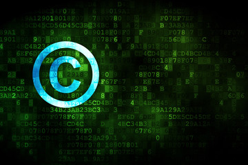 Law concept: Copyright on digital background