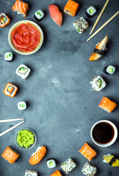 Japanese sushi background
