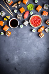 Japanese sushi background