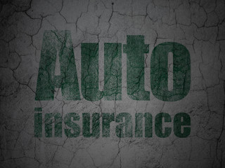 Insurance concept: Auto Insurance on grunge wall background