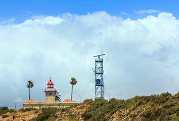 Lighthouse on Ponta da Piedade cape (Lagos, Algarve, Portugal).