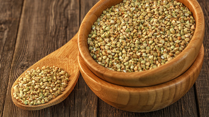 Organic green buckwheat.