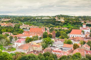 Fototapeta na wymiar aerial top view of the old town