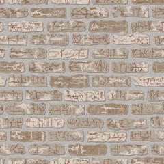 Brick Pattern in Beige repeats seamlessly.