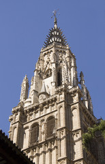 Fototapeta na wymiar Tower of the cathedral of Toledo, Spain