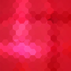Fototapeta na wymiar Abstract background consisting of red hexagons. Geometric design for business presentations or web template banner flyer. Vector illustration.