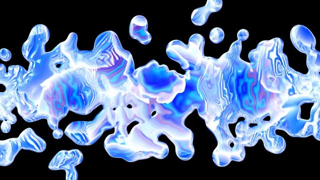 abstract moving bubbles to spread liquid paint
