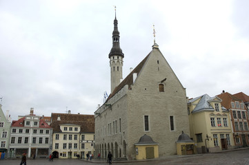 Tower and old building in Tallinn
