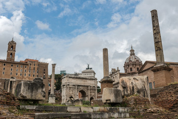 Ancient ruins of the Roman Forum, Rome
