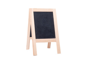 Blank standing chalkboard in wooden frame
