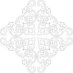 Vintage baroque ornament, corner. Retro pattern antique style acanthus. Decorative design element filigree calligraphy vector. - stock vector