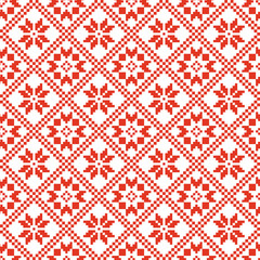 Traditional scandinavian pattern. Nordic ethnic seamless background