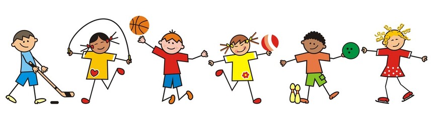 children and sport, vector icon,