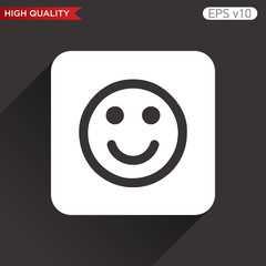 Smile icon. Button with smile icon. Modern UI vector.