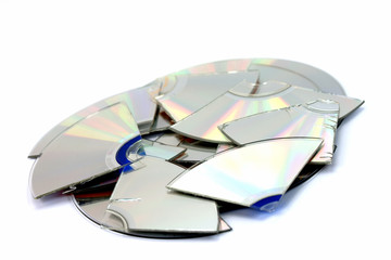 Geschredderte Datenträger, CD, DVD