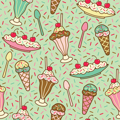 Desserts Pattern_Mint