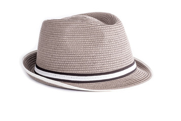 Men's Straw Hat Isolated on White