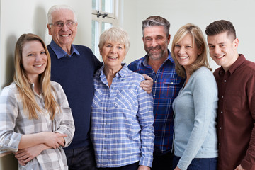 Obraz premium Portrait Of Multi Generation Family At Home