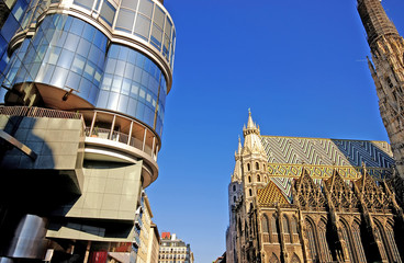 old and new architecture (Vienna)
