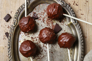 Chocolate cake pops