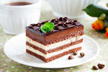 Chocolate and coffee cake 