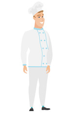 Young caucasian confident chef cook.