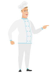 Furious chef cook screaming vector illustration.
