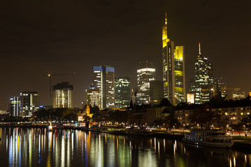 Fototapeta na wymiar Frankfurt am Main at night.