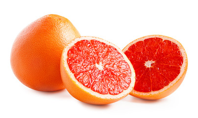 grapefruits isolated on white background