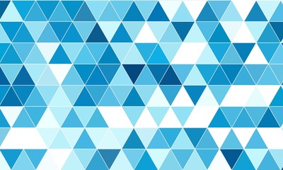 Fototapeta premium Abstract blue and white light polygonal mosaic background. Low p