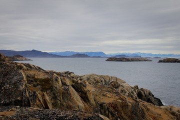 Ruige kustlijn van Groenland