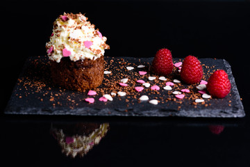 Chocolate caramel cupcake