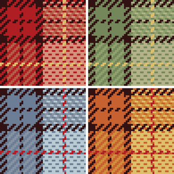 Pixel Plaid in 4 Colorways
