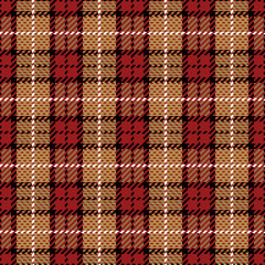Pixel Plaid in Red and Gold