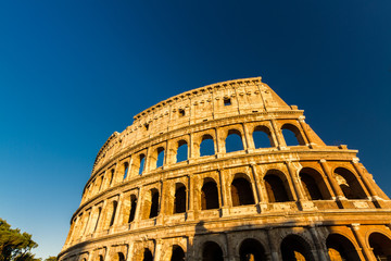 Fototapeta premium Colosseum or Coliseum Amphitheatre, evening in Rome.