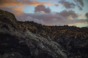 Wide view of Volcanic and Rocky Landscape