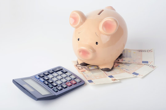 hucha cerdito con calculadora