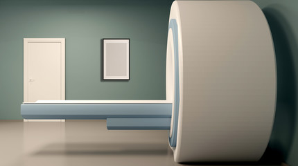 X-Ray MRI hospital. 3D rendering