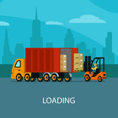 Naklejka premium Logistic Warehouse Template