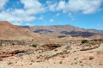 Desert landscape,  Atlas Mountains, Morocco