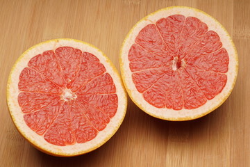 Fototapeta na wymiar Half Grapefruit macro