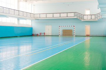 Interior of a sport hall for soccer or handball