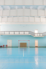 Interior of a sport hall for soccer or handball