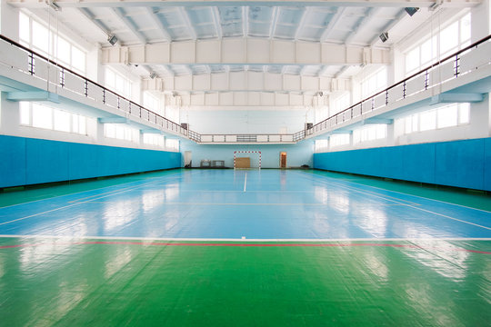 Interior of a sport hall for soccer or handball